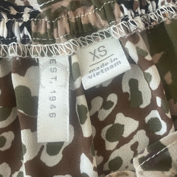 Est. 1946 Animal Print Top Blouse Size Xs Boho Peasant Patchwork Leopard - Picture 6 of 6